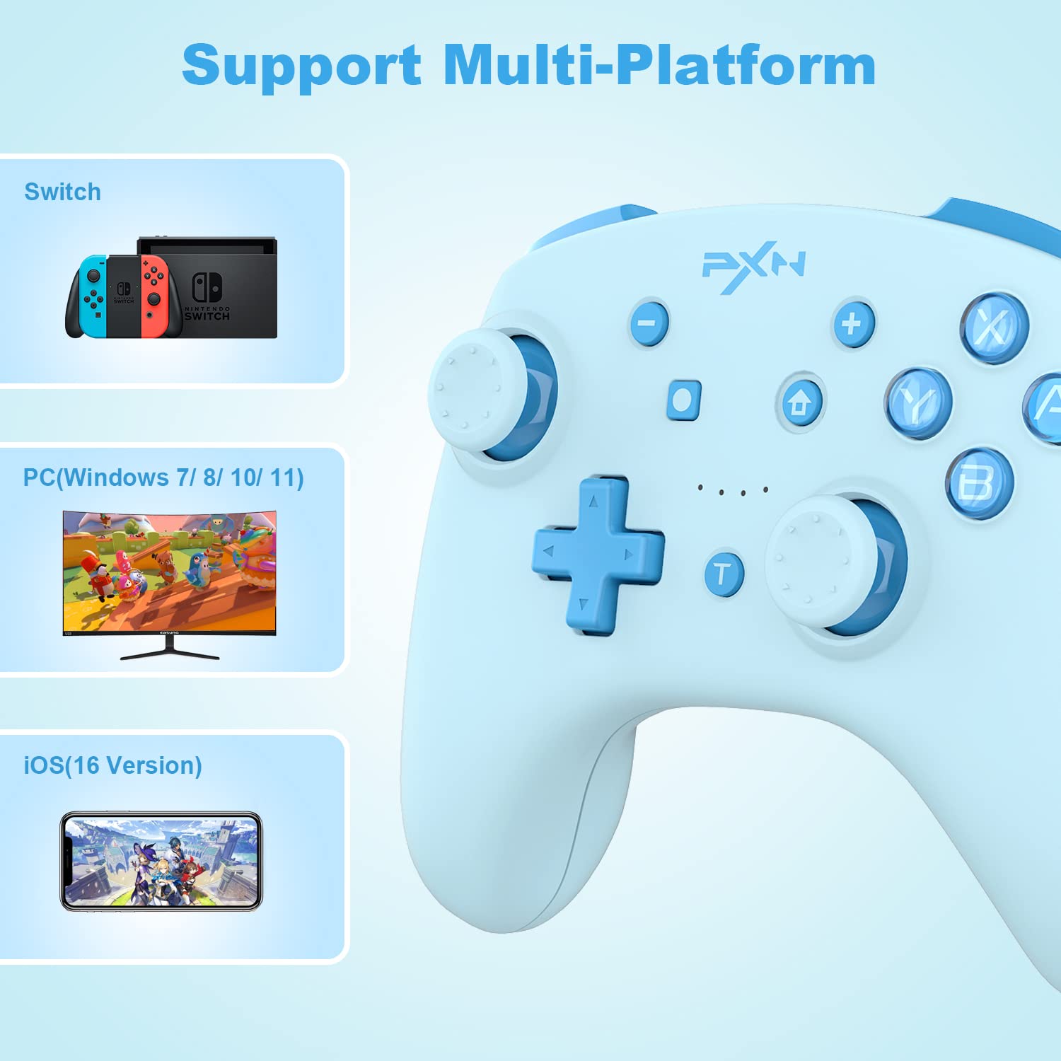 Amazon.com: PXN 9607X Wireless Switch Pro Controller, Dual Shock